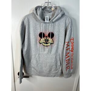 Disney Vacation Club Member Adult Hoodie Spooky Mickey Gray ~ Size M